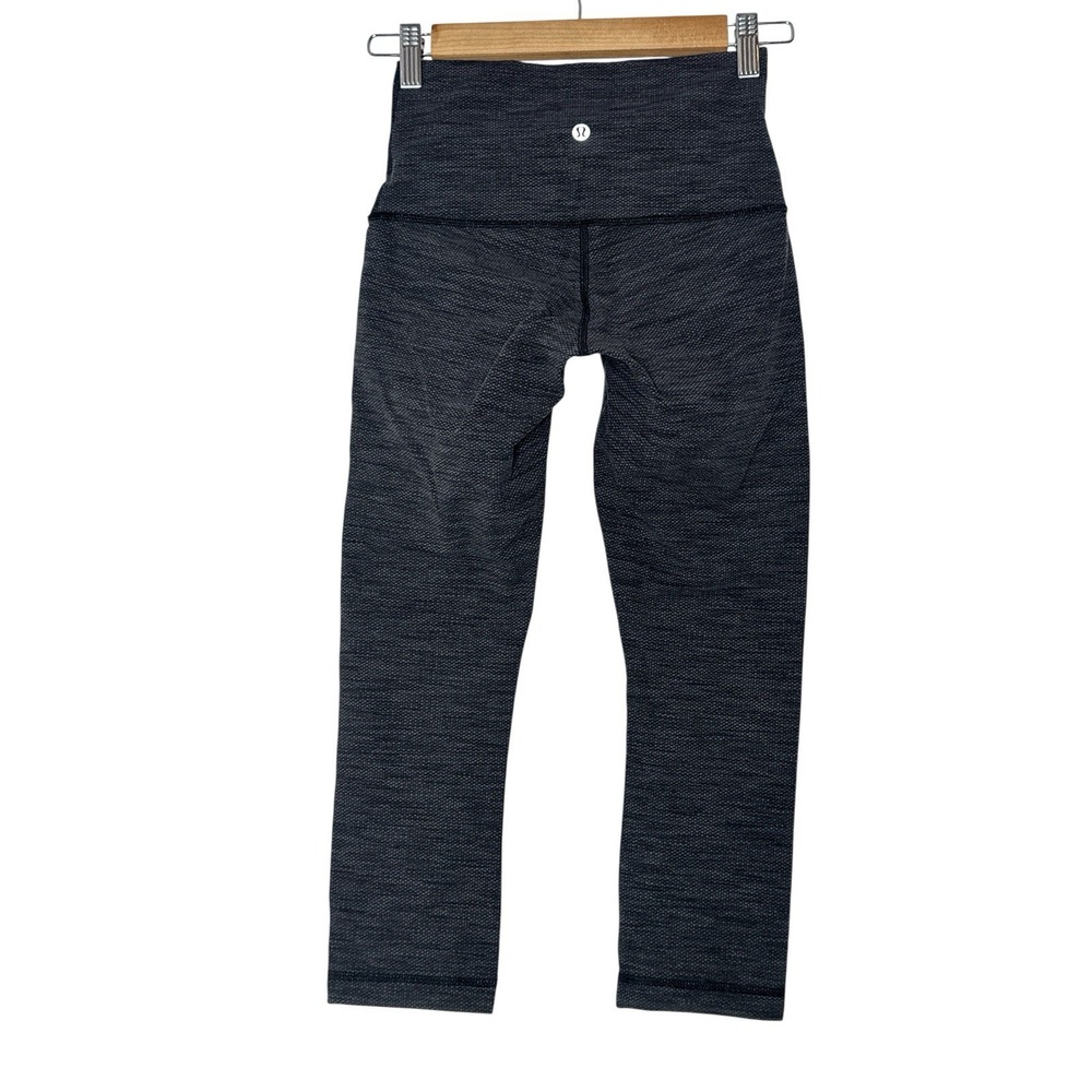 Lululemon Wunder Under Leggings Women's Size‎ 4 Gray Athleisure Gym Workout